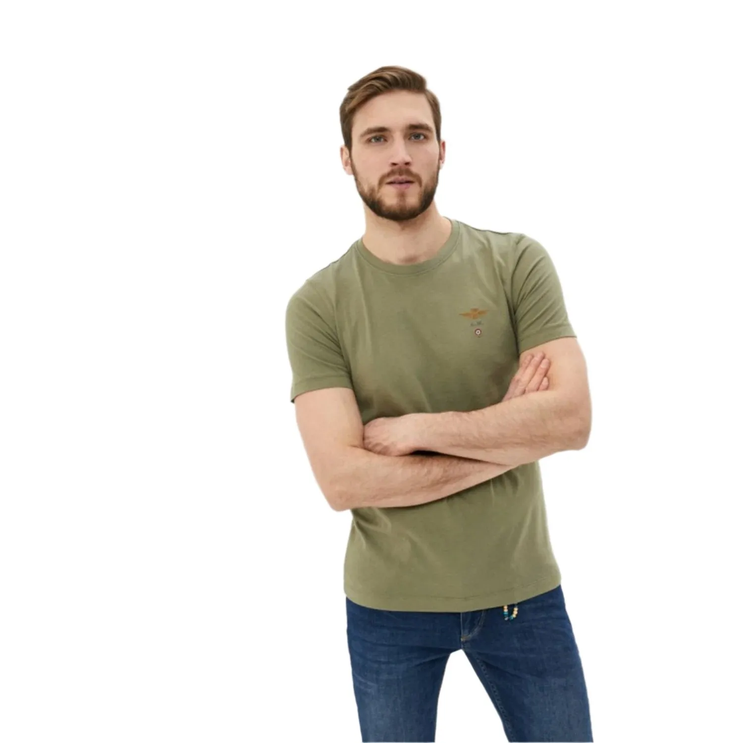 Aeronautica Militare Men's Basic Short Sleeve Cotton T-shirt