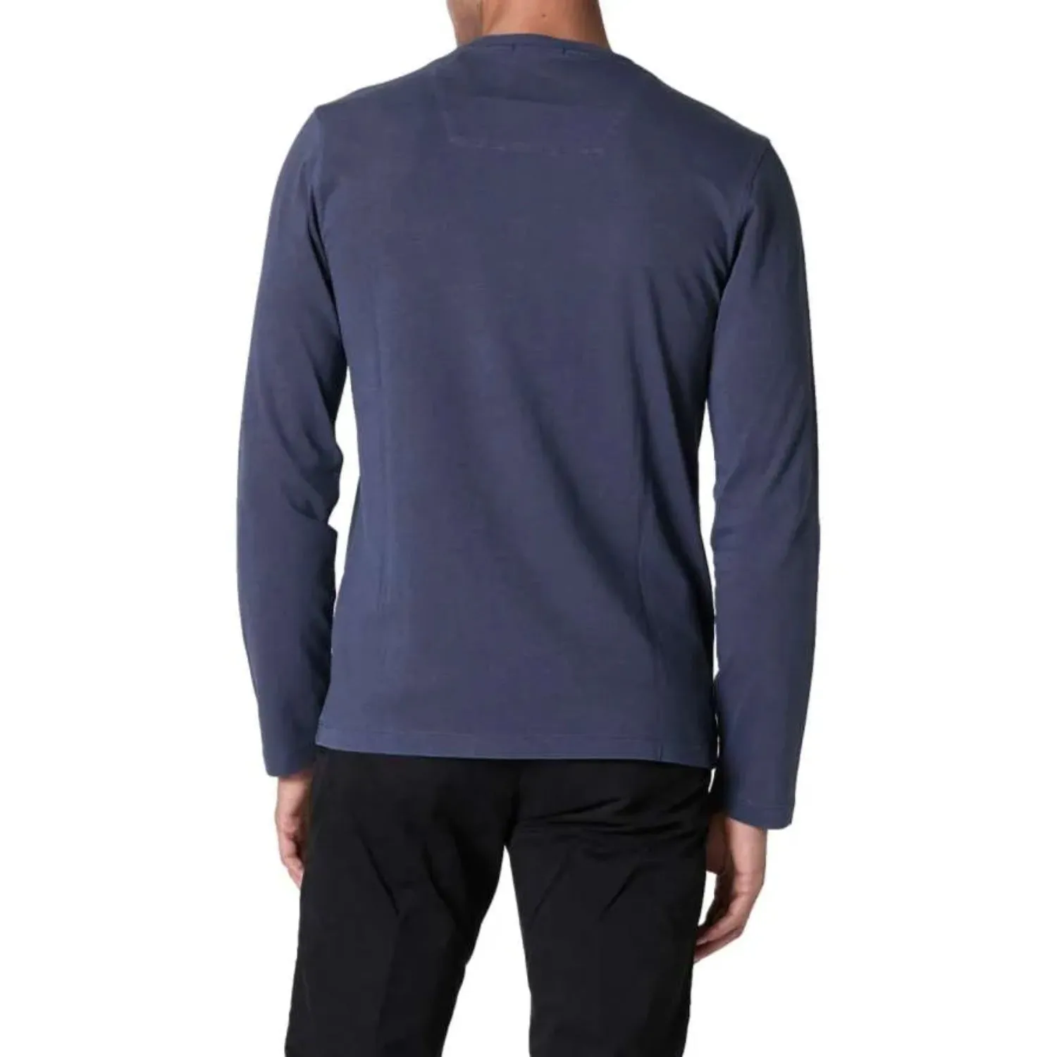 Aeronautica Militare Men's Cotton Jersey Blue Long Sleeve T-shirt