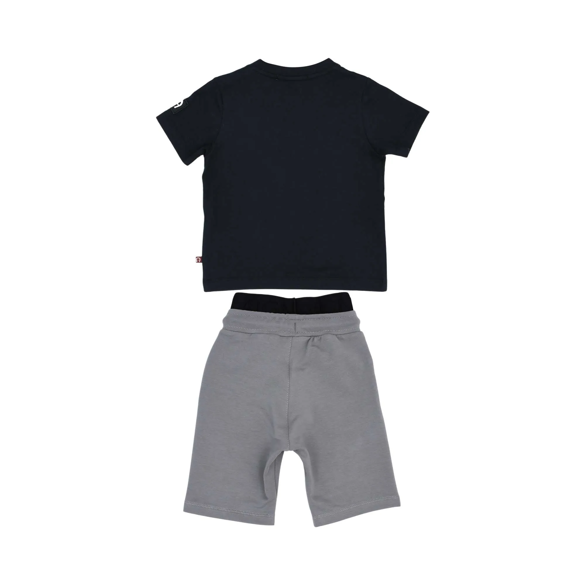 Aigner Kids Baby Boy's Black & Grey Set of T-Shirt & Bermuda