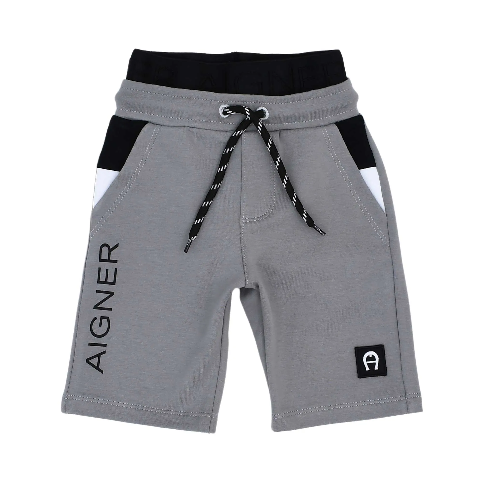 Aigner Kids Baby Boy's Black & Grey Set of T-Shirt & Bermuda
