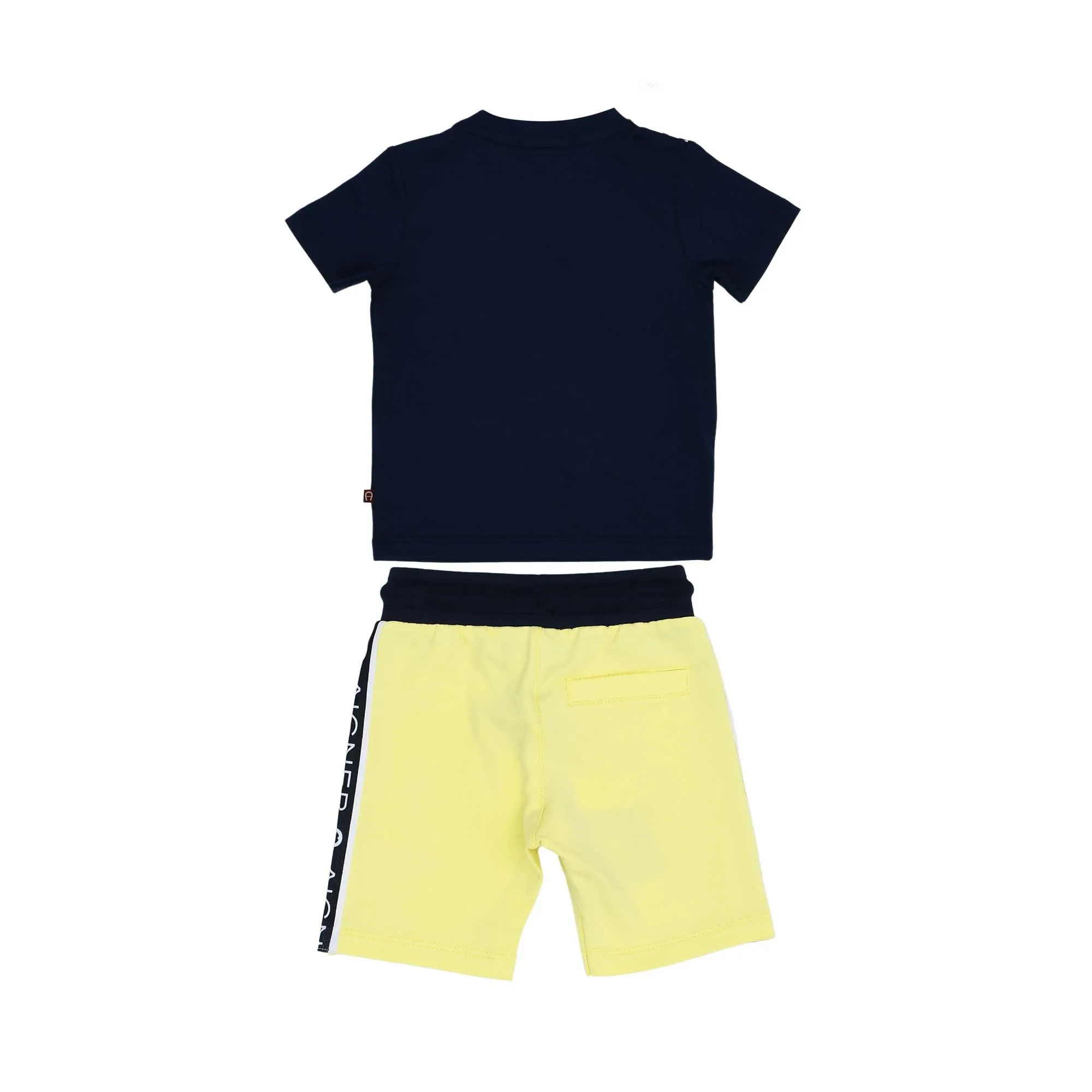 Aigner Kids Baby Boy's Navy & Yellow Set of T-Shirt & Bermuda