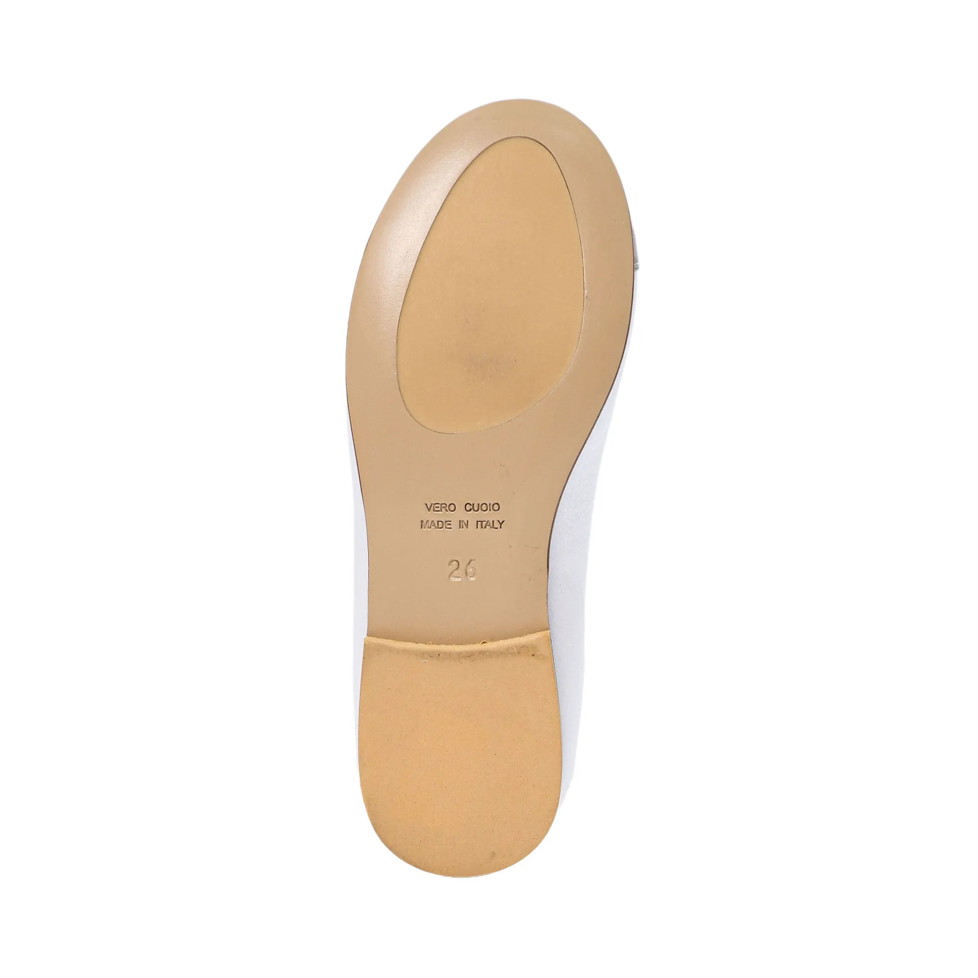 Elie Saab Kids Girl's White & Gold Ballerina
