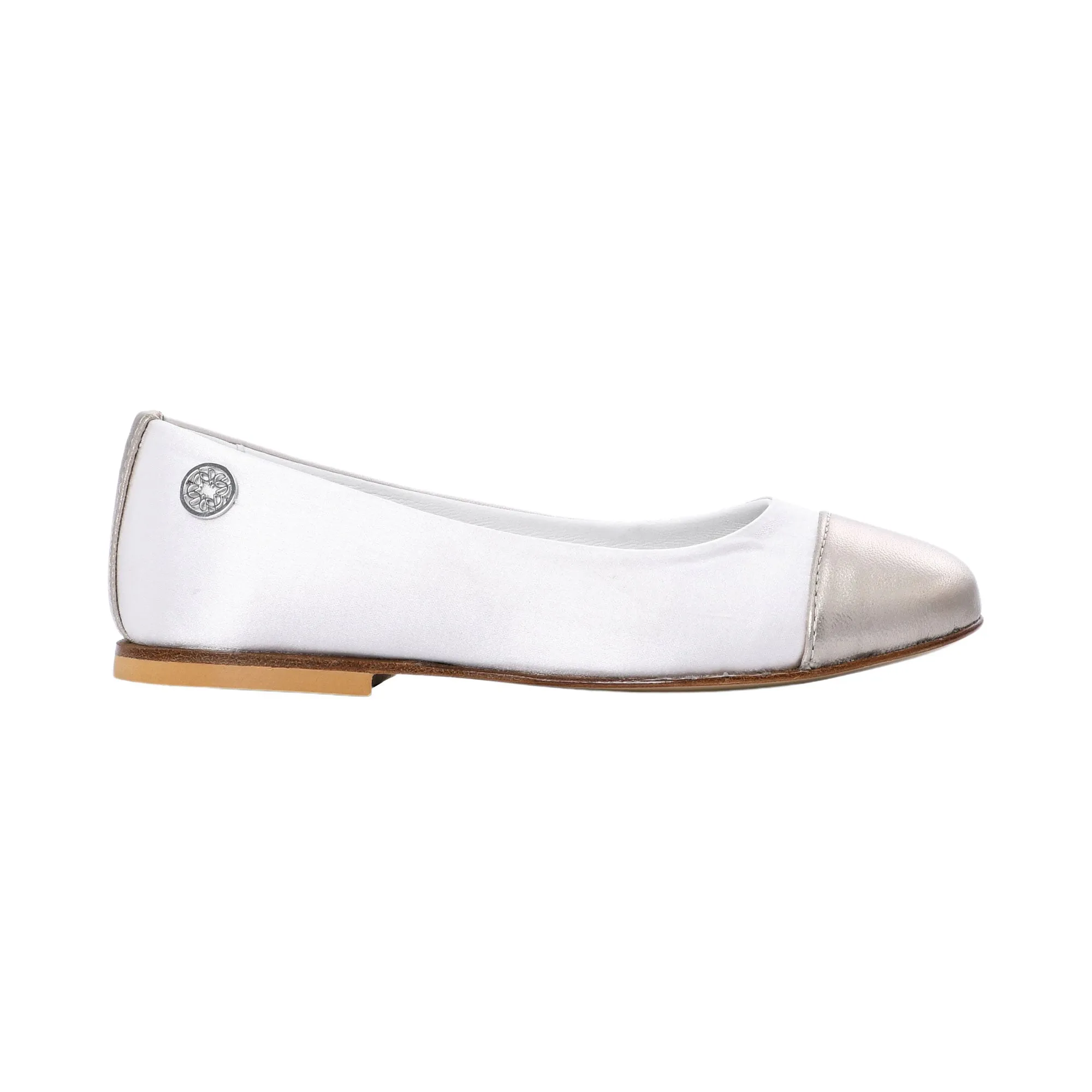 Elie Saab Kids Girl's White & Gold Ballerina
