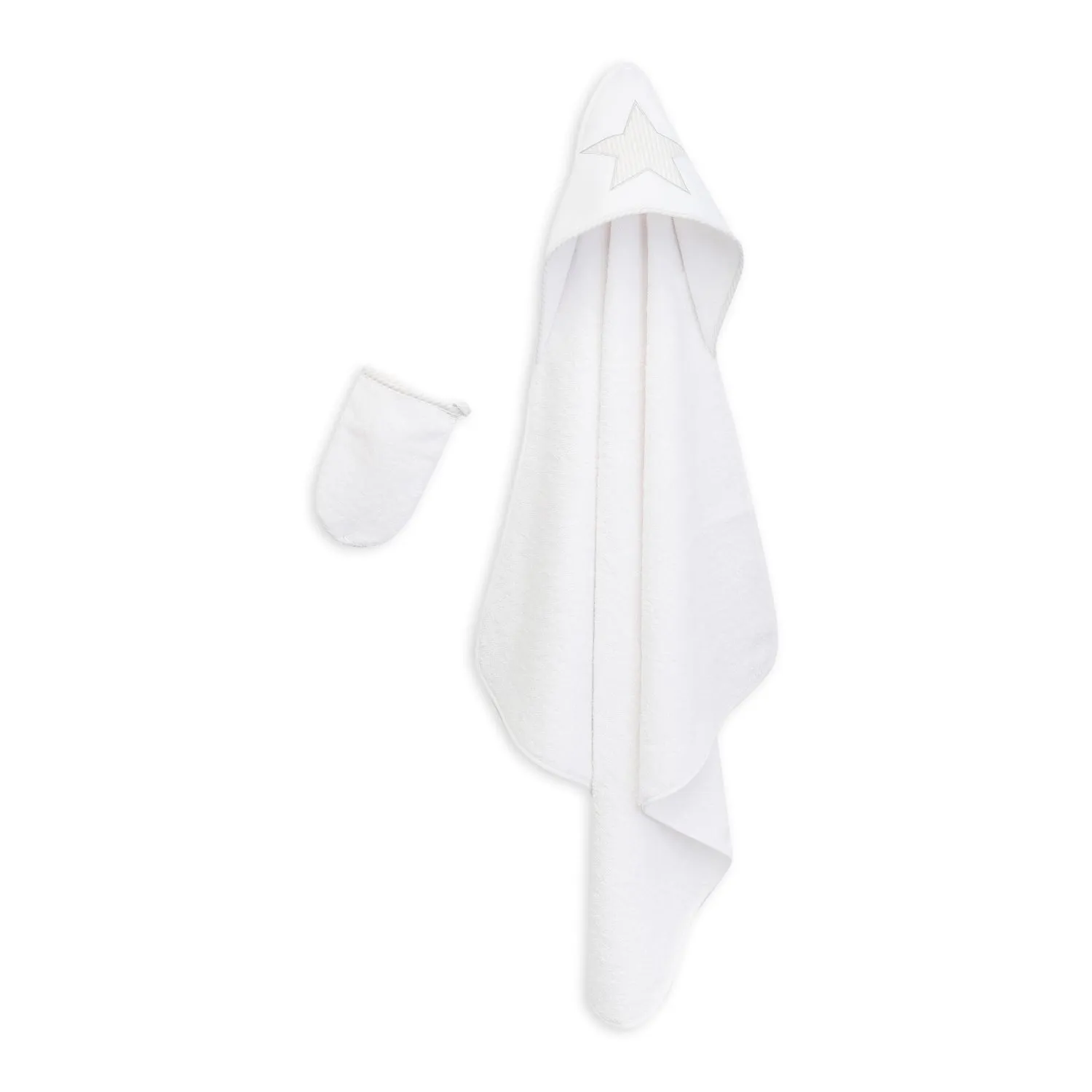 Jules & Juliette Paris Aime White with Dots Baby Shower Cap and Gloves