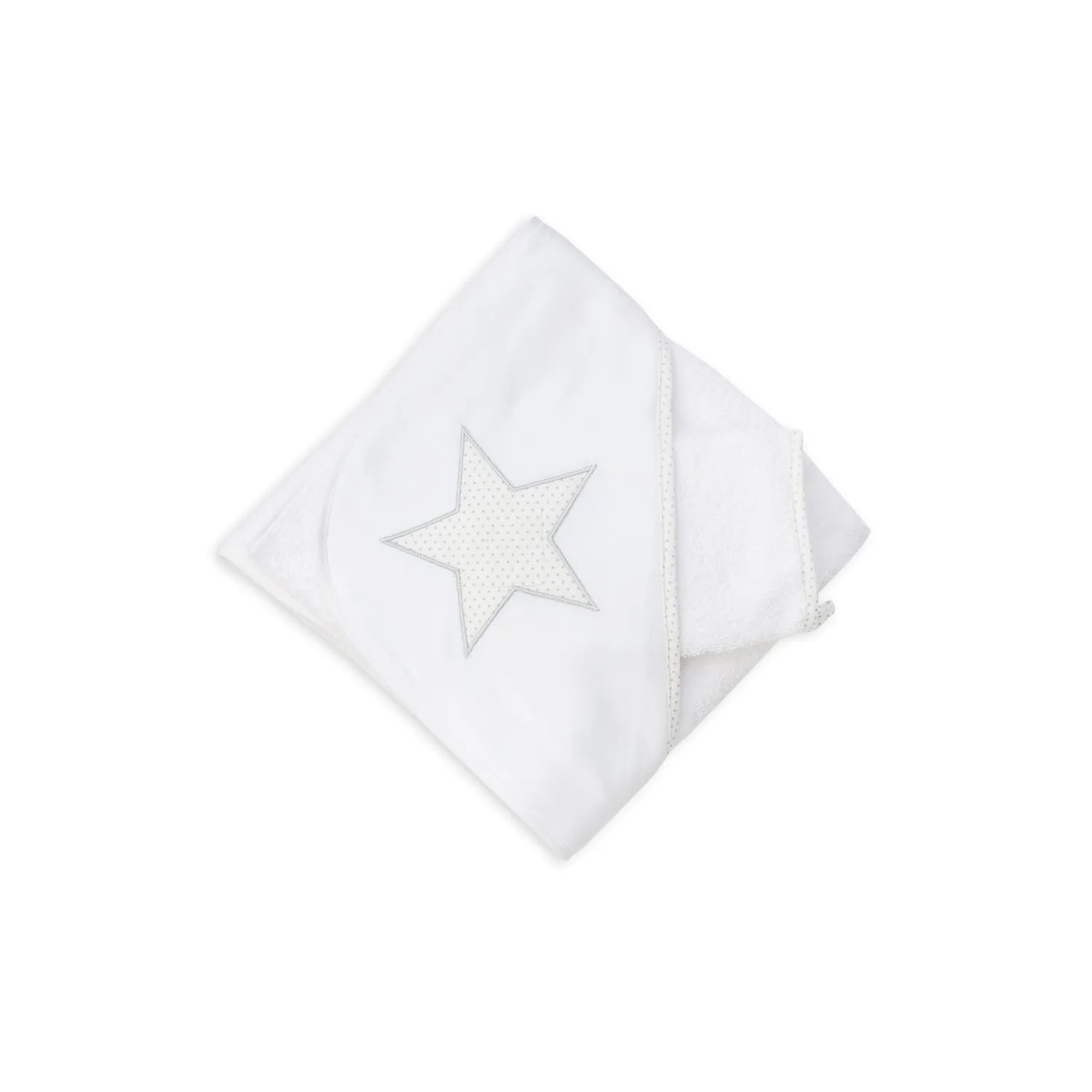 Jules & Juliette Paris Aime White with Dots Baby Shower Cap and Gloves
