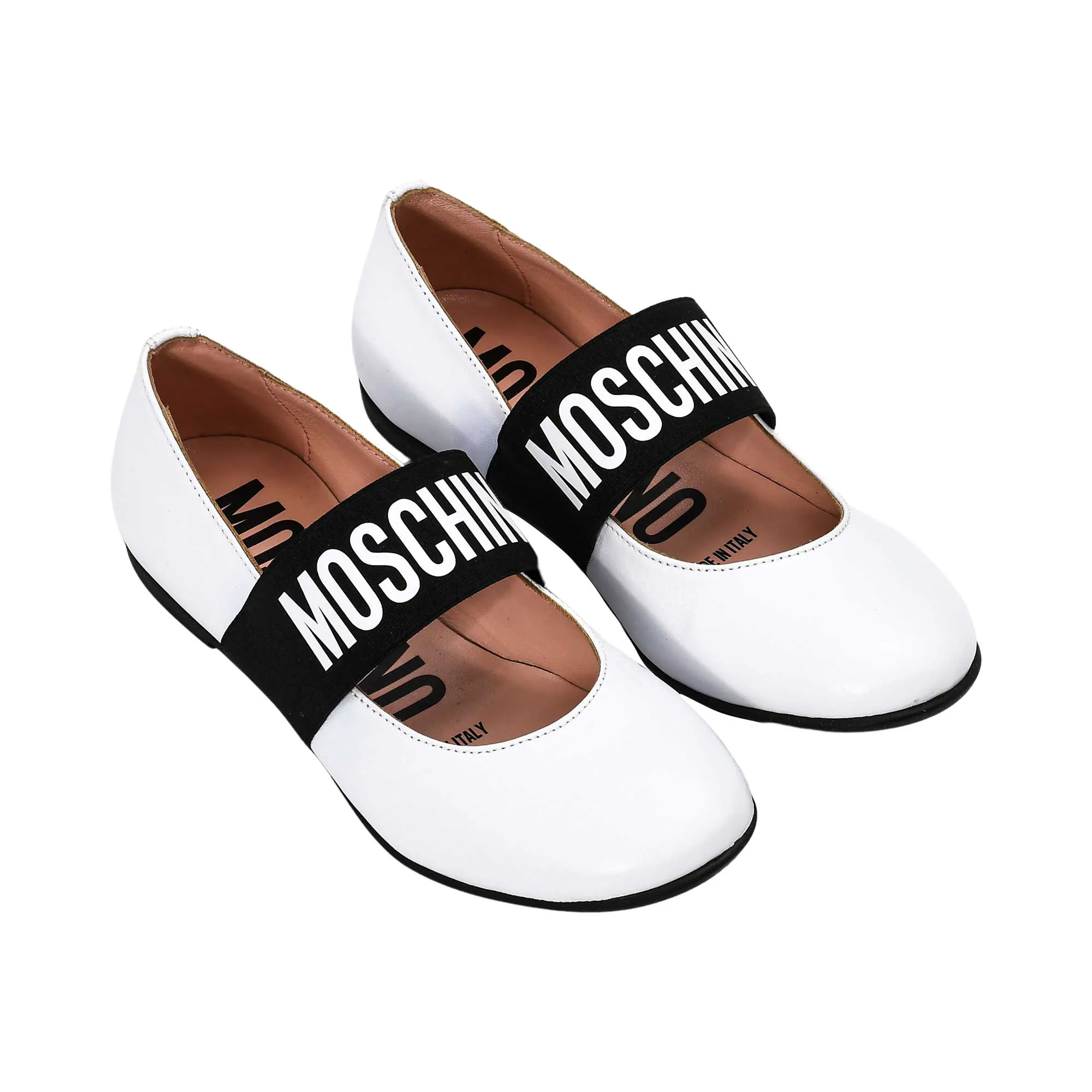 Moschino Kids Girl's White Ballerina