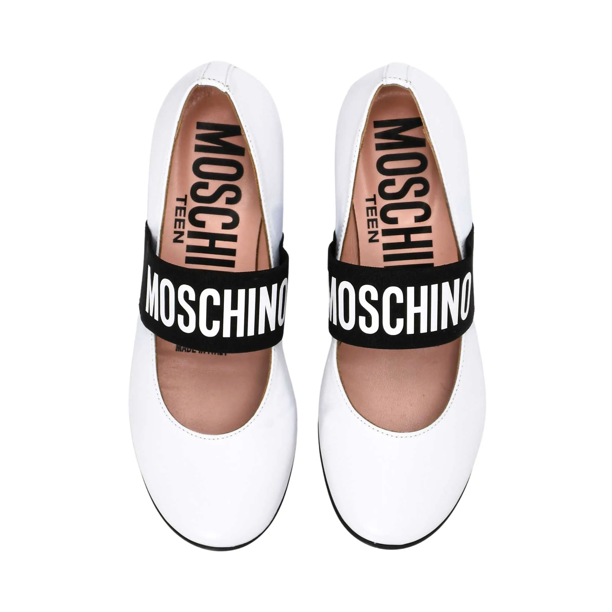 Moschino Kids Girl's White Ballerina
