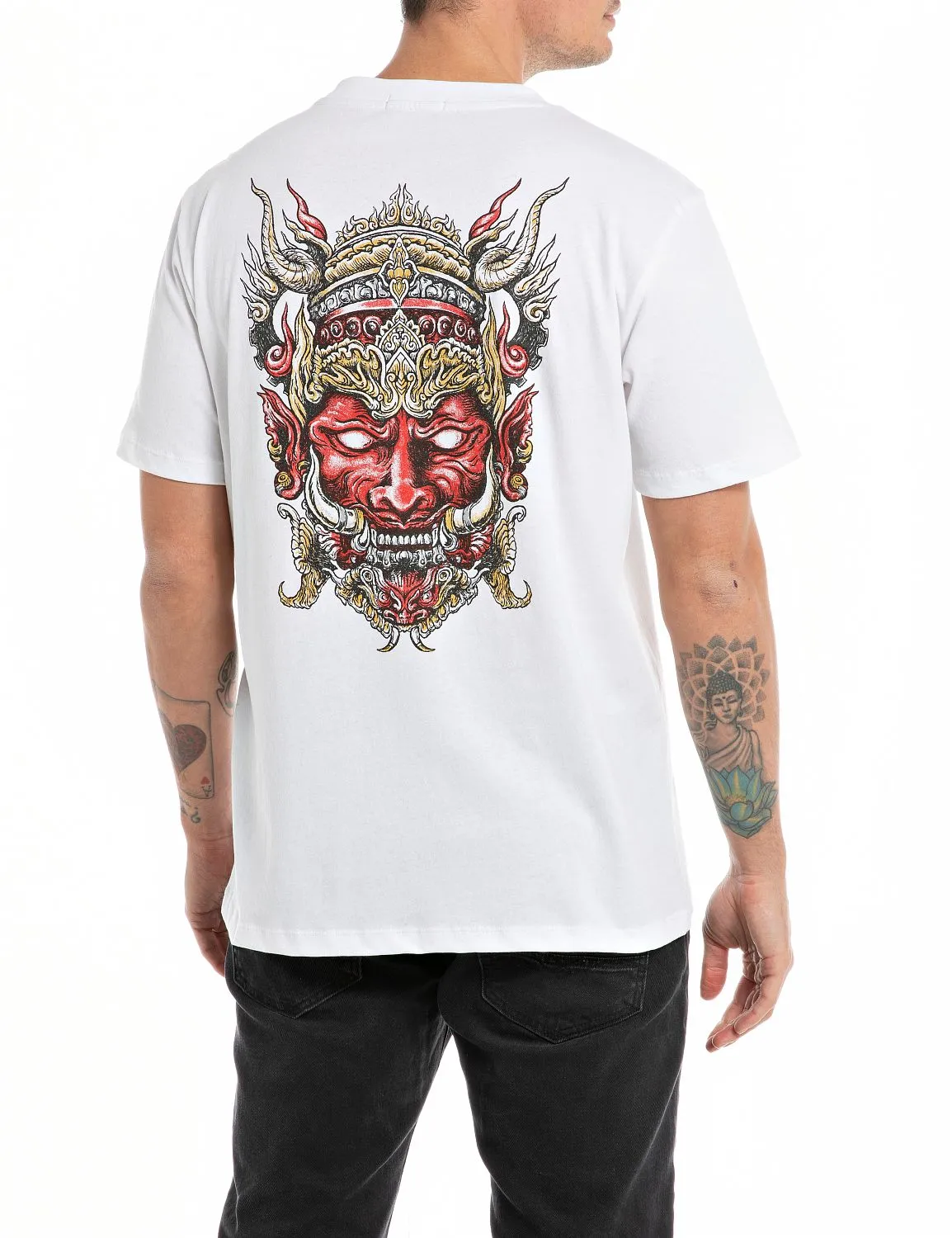 Replay Men's T-shirt in Open end Jersey with Print