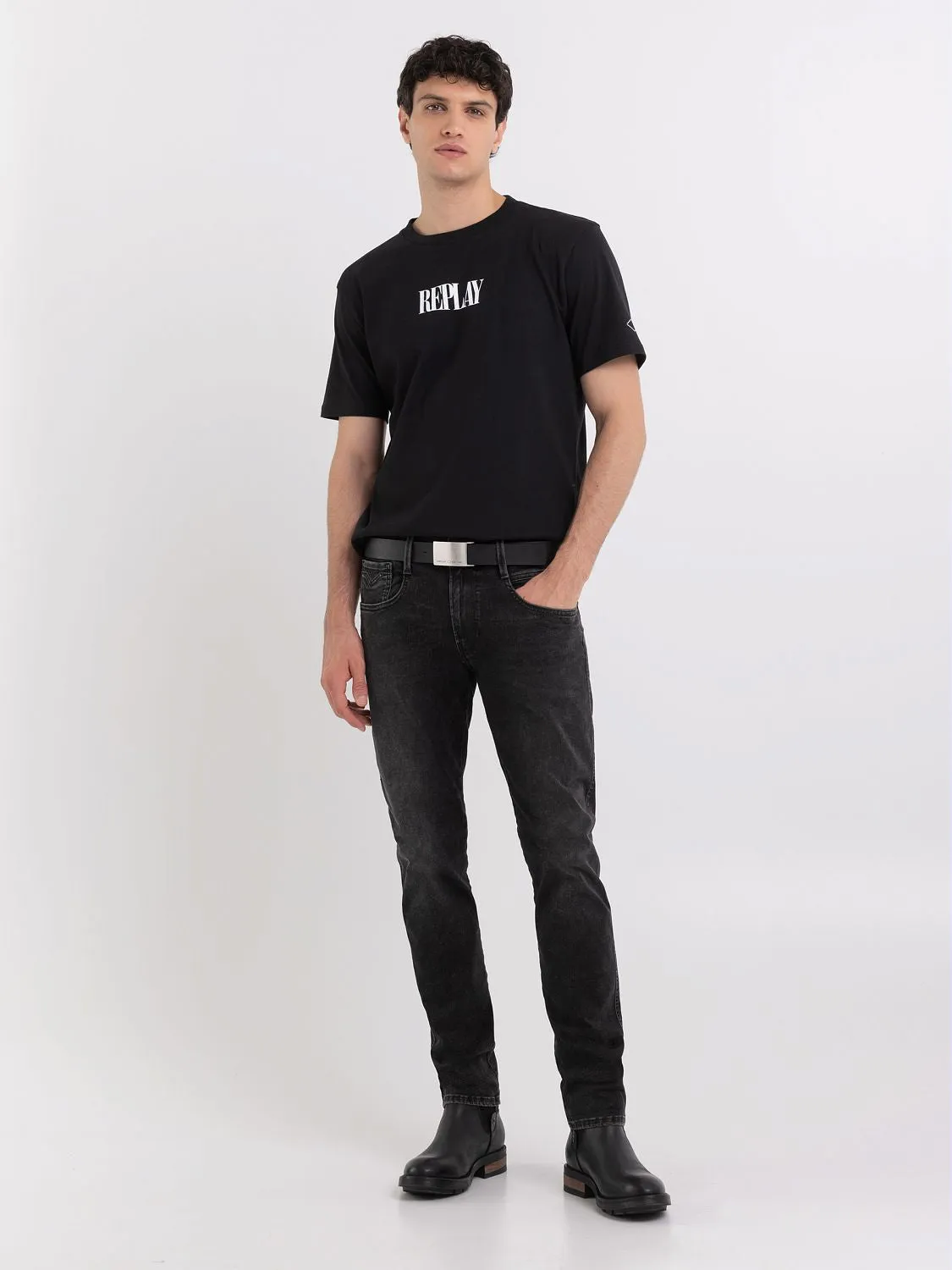 Replay Men's T-shirt in Open end Jersey with Print