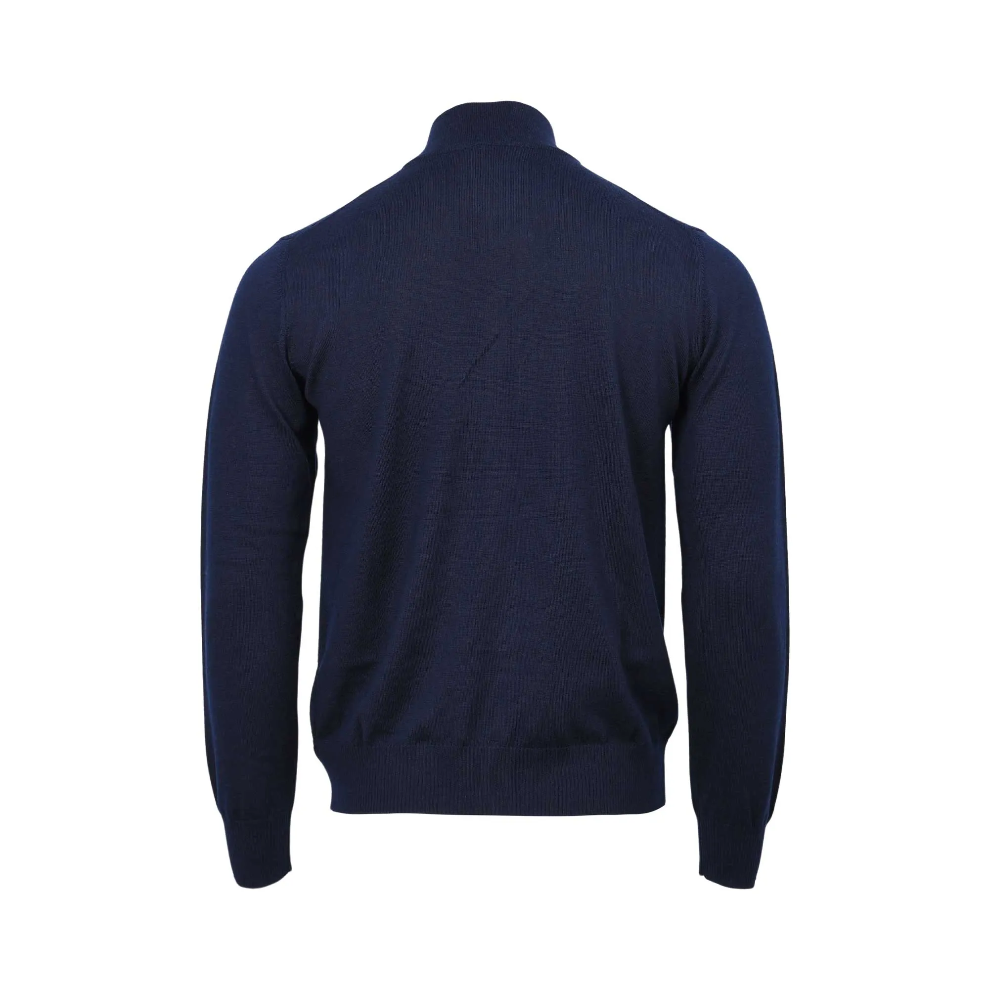 Tombolini Men's Navy Zip-Up Knit Sweater